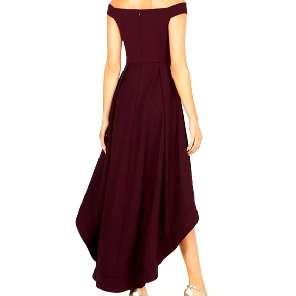 NWT Calvin Klein Off Shoulder High-Low Dress - Picture 5 of 9